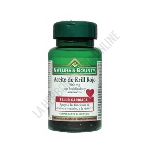 Aceite de Krill Rojo 500 mg. Nature's Bounty 40 cápsulas, NATURE'S BOUNTY