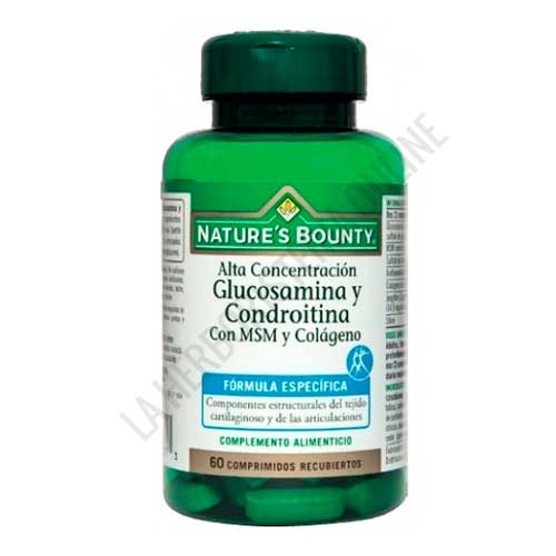 Glucosamina Condroitina con MSM y Colgeno Natures Bounty 60 comprimidos